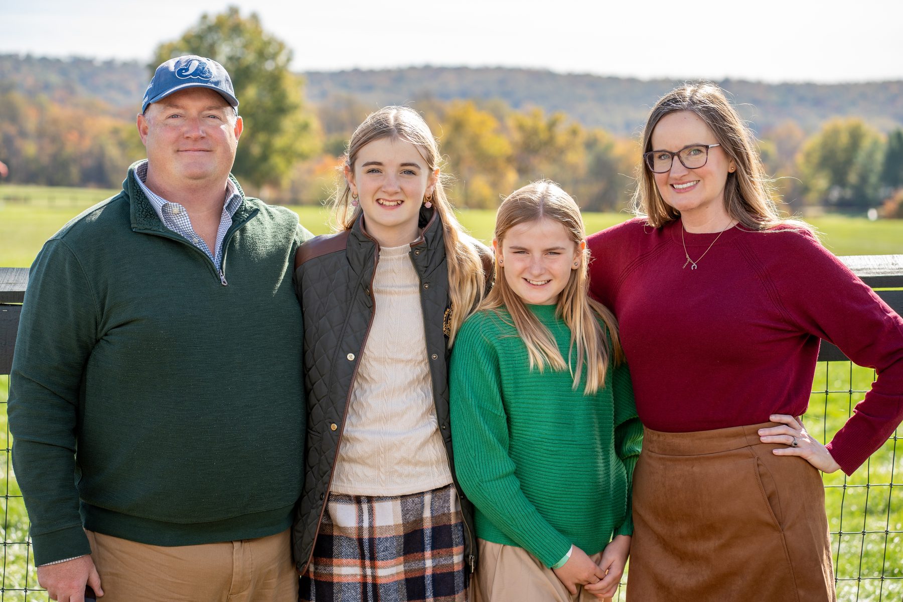 Family portrait outdoors
